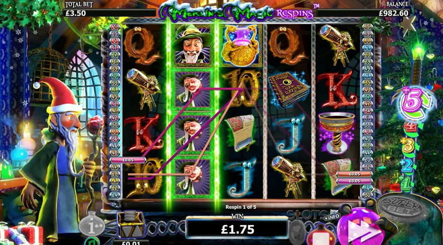 Christmas Slot Games Merlin's Magic Respins Christmas 